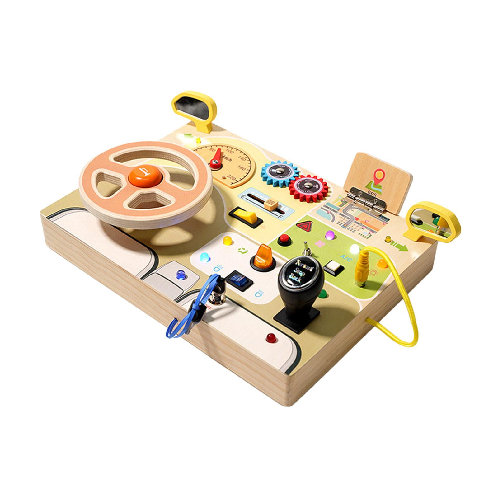 Bothyi - Tablero Ocupado Montessori Para Niños, Juguetes Sensoriales, Juego Cognitivo, Volante Analógico