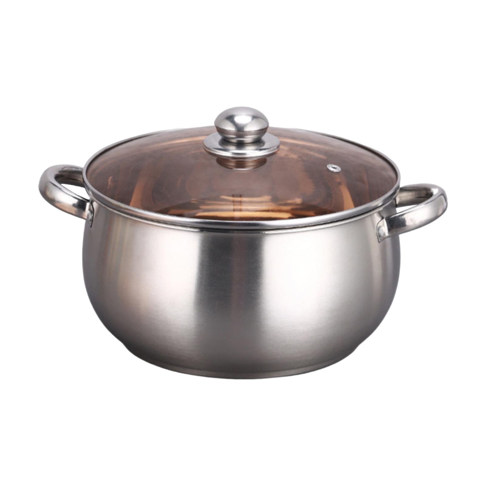 Uucntr - Olla De Acero Inoxidable Con Tapa Fácil De Limpiar Para Cocinar Verduras Con Salsa