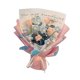 thumbnail image 3 of Ramo De Flores De Ganchillo Completo Para Vacaciones Día De La Madre Regalo Familiar Azul Rosa, 3 of 5