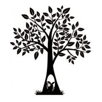 Rienda Libre Graphics - Decomural Rabbit Tree Ws-44217