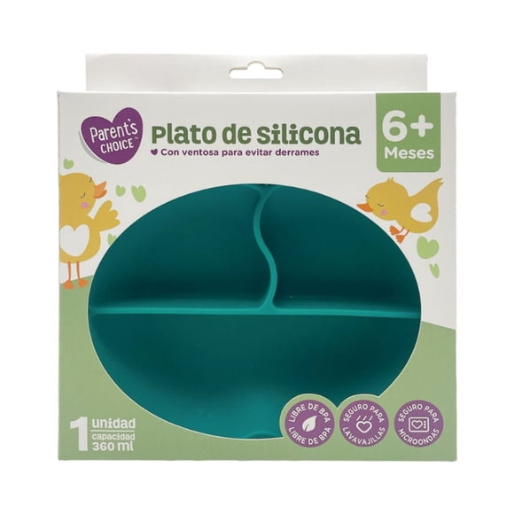 Plato Con Divisiones De Silicona