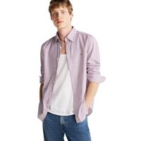 Camisa Tommy Hilfiger Flex Poplin Stripe Regular Para Hombre