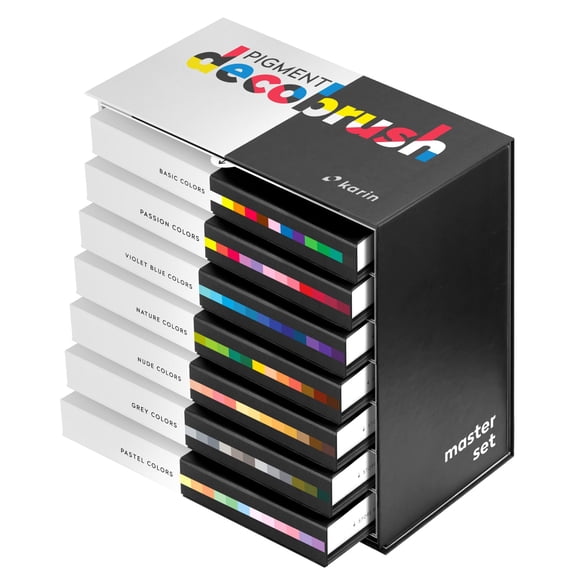Marcadores de pintura Karin DecoBrush, set de 84 piezas, impermeables