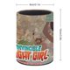 thumbnail image 2 of Invincible Fight Girl-theme Cylinder Pen Holder Pencil Organizer with Flannel Lining PVC Leather Material Cardboard Base for study work 10*8CM, 2 of 6