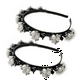 thumbnail image 1 of Diadema con horquillas y doble flequillo con diamantes de imitación, accesorios para el cabello, diademas trenzadas con clips, diademas retorcidas, 1 of 5