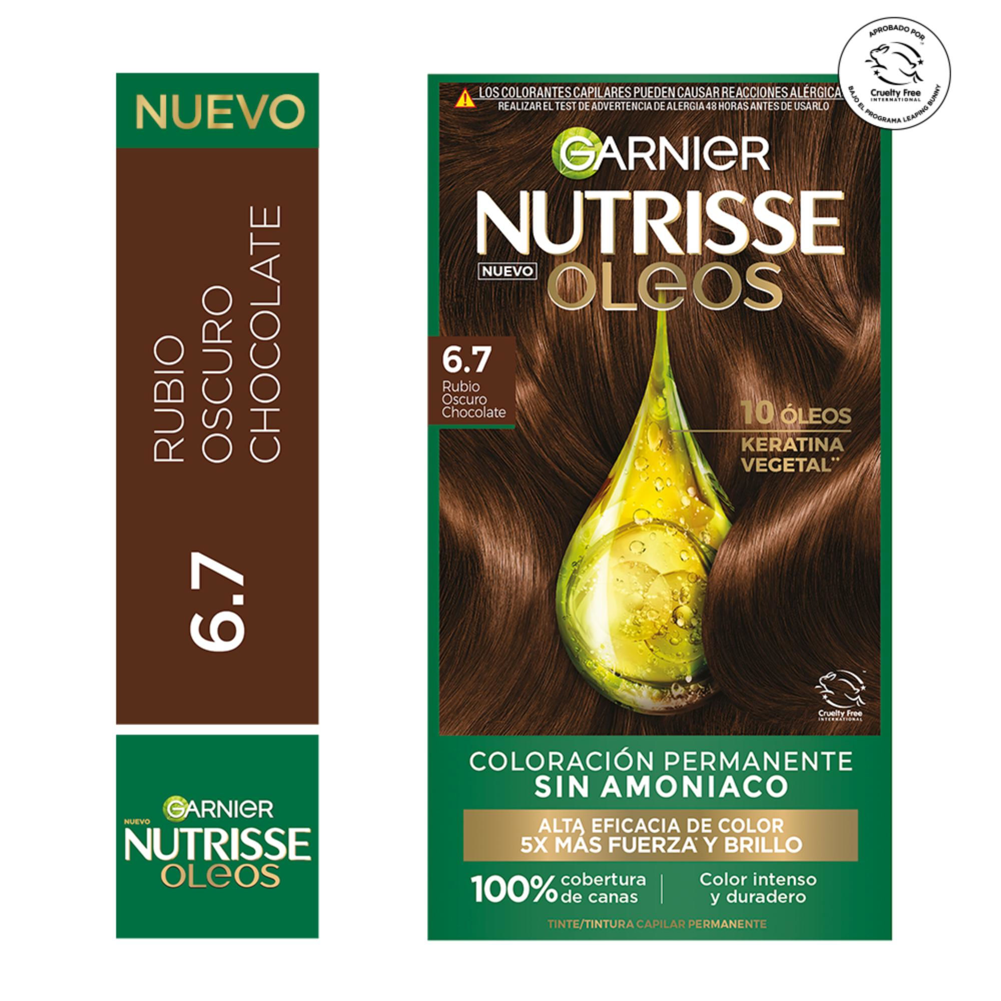 tinte Capilar Nutrisse Oleos 6.7 Rubio Oscuro Chocolate