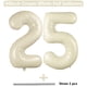 thumbnail image 2 of Globo LVMOQIQIU, 40 pulgadas, blanco, número 25, blanco crema, 2 unidades, 2 of 6