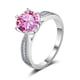 thumbnail image 3 of Anillo de Compromiso de Moissanita de 3 Uds para Mujer Corte Redondo Color D VVS1 Anillos de Diamante de Plata Esterlina 925 Moissanita Aniversario Promesa Anillos de Boda para Mujer con Certificado, 3 of 9