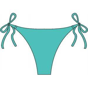 Samia - Bikini Calzón Colaless Con Amarras Turqueza S