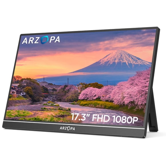 Monitor portátil ARZOPA de 17,3" 1080P FHD IPS sRGB 103% A1M