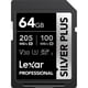 thumbnail image 1 of Tarjeta de memoria Lexar Professional Silver Plus SDXC UHS-I 64GB, 1 of 9