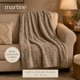 thumbnail image 3 of Manta Martiné Flannel Jacquard Ondas 127x152 cm Marrón claro, 3 of 3
