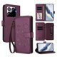 thumbnail image 1 of Funda Cartera Mariposa para [Xiaomi 15T Pro] con Soporte y Cremallera Violeta, 1 of 6