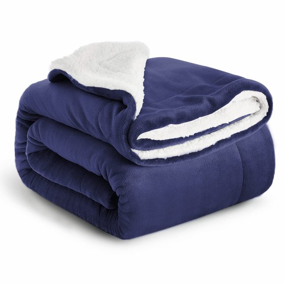 Manta IR Imperial Rooms 152x203 cm Navy (azul marino) Sherpa Fleece