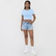 thumbnail image 4 of Polera Mujer Manga Corta Crop Cotton Spx Celeste Corona, 4 of 5