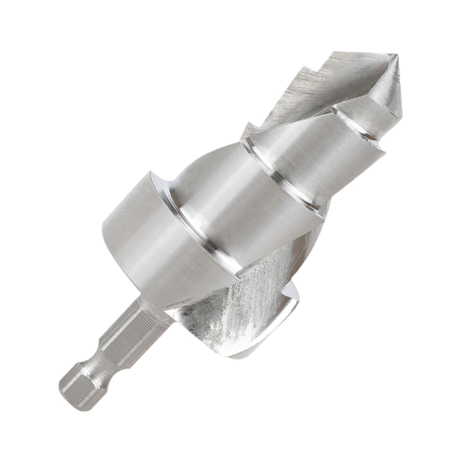 Magideal - Taladro Escariador Escalonado Para Tubería De Agua Con Vástago Hexagonal De 1/4, Accesorios De Fácil Instalación Para Taladro Eléctrico, Acero De , Tres Filos