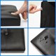 thumbnail image 4 of Taburete plegable con reposapiés Storage Ottoman ABIOYEAR, piel negra, 4 of 7