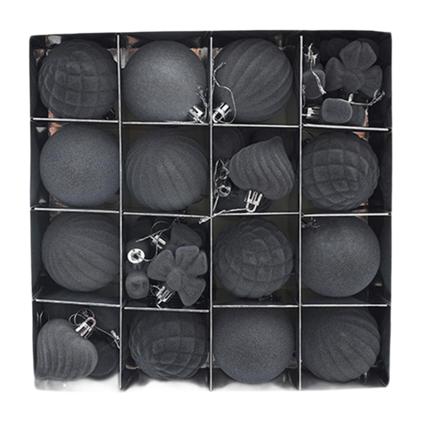 Bothyi - Adornos Colgantes Para Árbol De Navidad, Bolas Navideñas Para Bodas En Interiores, Color Gris