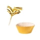 thumbnail image 1 of Forros y púas para cupcakes Beistle Company Metallic Gold 24 piezas, 1 of 1