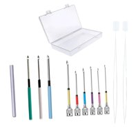 Magideal - 12 Piezas De Kits De Perforación De De Bordado De Bricolaje Herramienta De Artesanía De Enhebradores Para Adultos, Puntada De Tapiz, Principiant D