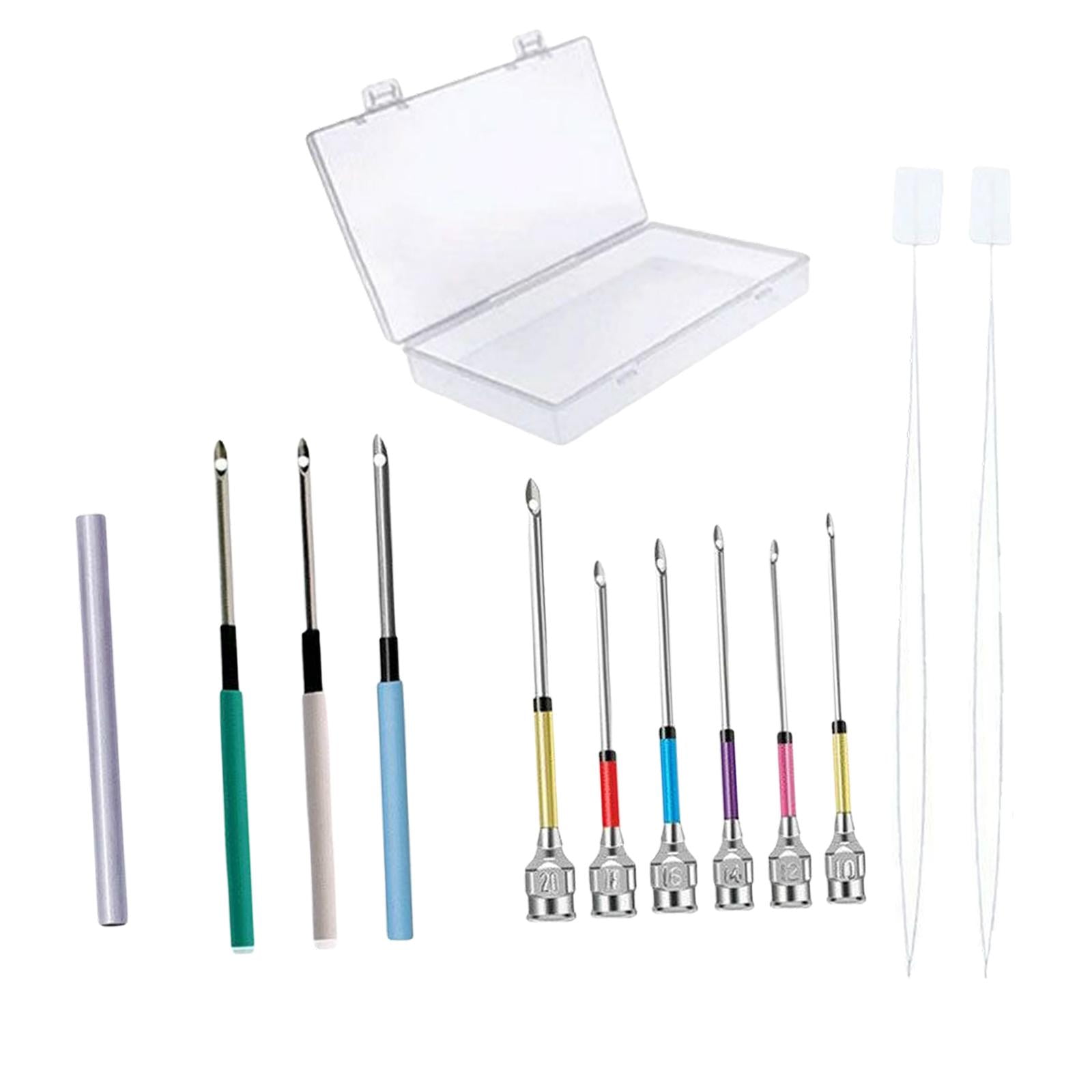 Magideal - 12 Piezas De Kits De Perforación De De Bordado De Bricolaje Herramienta De Artesanía De Enhebradores Para Adultos, Puntada De Tapiz, Principiant D