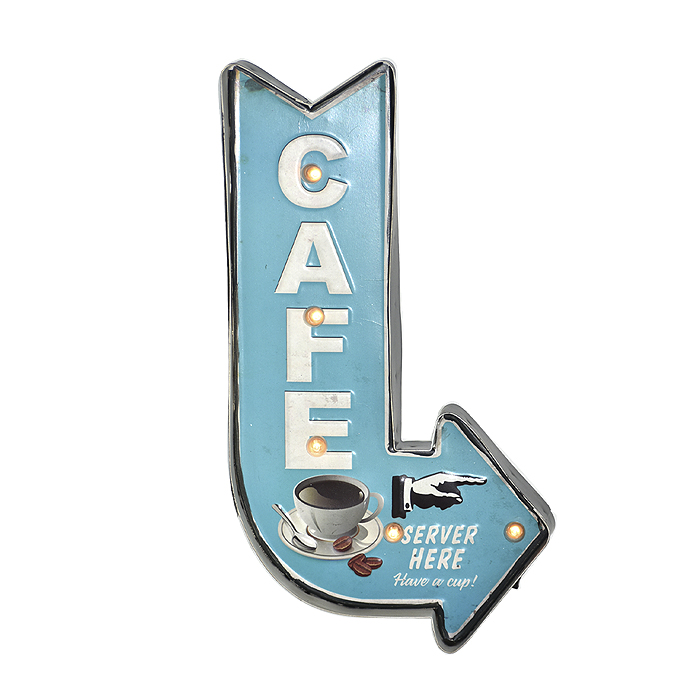 Muebles Santa Ana - Letrero Vintage Led Café
