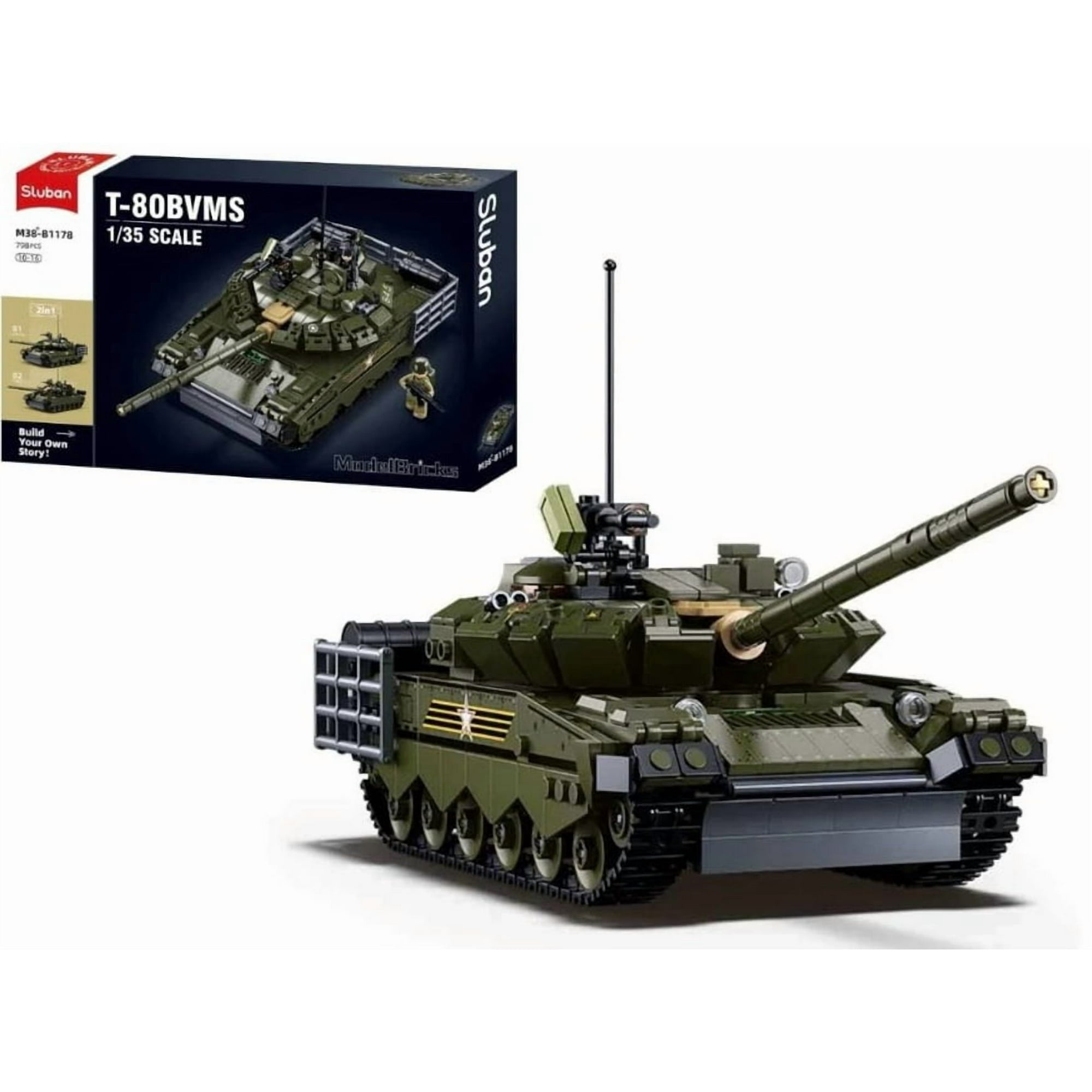 Sluban - Tanque Ruso T-80bvm, Compatible Lego