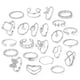 thumbnail image 1 of 23pcs of Sparkling Gold & Silver Flower & Butterfly Rings - A Stunning Jewelry Set for Women!, 1 of 4