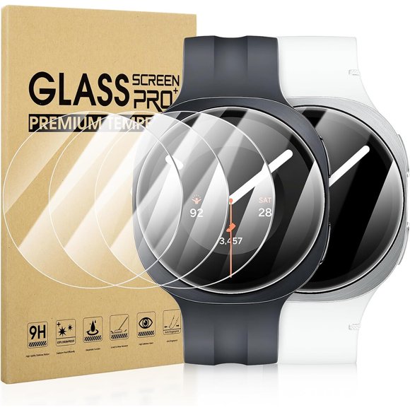 Suoman Protector de Pantalla de Vidrio Templado 4 Pack para Samsung Galaxy Watch 8 de 40 mm