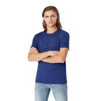 Camiseta Armani Exchange Classic Crew Logo Para Hombre Mazarine Blue