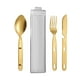 thumbnail image 3 of 3 Uds Utensilios Para Acampar Cubiertos Cuchara Tenedor Cuchillo Para Supervivencia Barbacoa Mochilero Dorado, 3 of 3