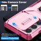 thumbnail image 2 of Funda Armada para Samsung Galaxy S25 Ultra con Tapa Deslizante y Soporte Magnético Giratorio Rosa, 2 of 5
