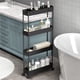 thumbnail image 1 of Carrito de almacenamiento SPACELEAD Slim de 4 niveles para oficina y cocina, negro, 1 of 7