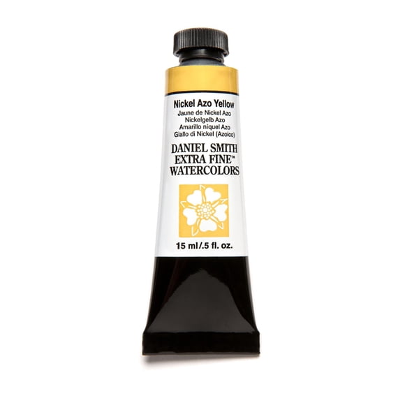 Pintura de acuarela Daniel Smith extrafina de 15 ml, níquel AZO, amarillo