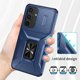 thumbnail image 3 of Funda Armada para Samsung Galaxy S25 FE con Tapa Deslizante y Soporte Magnético Giratorio Azul, 3 of 5