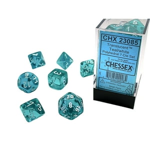 Chessex - Set 7 Dados Rol Translúcidos - Variedades