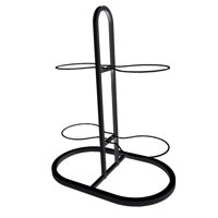 Magideal - Estante De Exhibición De Pelotas De Baloncesto, Soporte De Exhibición De Metal Versátil, Organizador De Equipo Deportivo Para Garaje Interior, Fútbol, 4 Niveles Negro