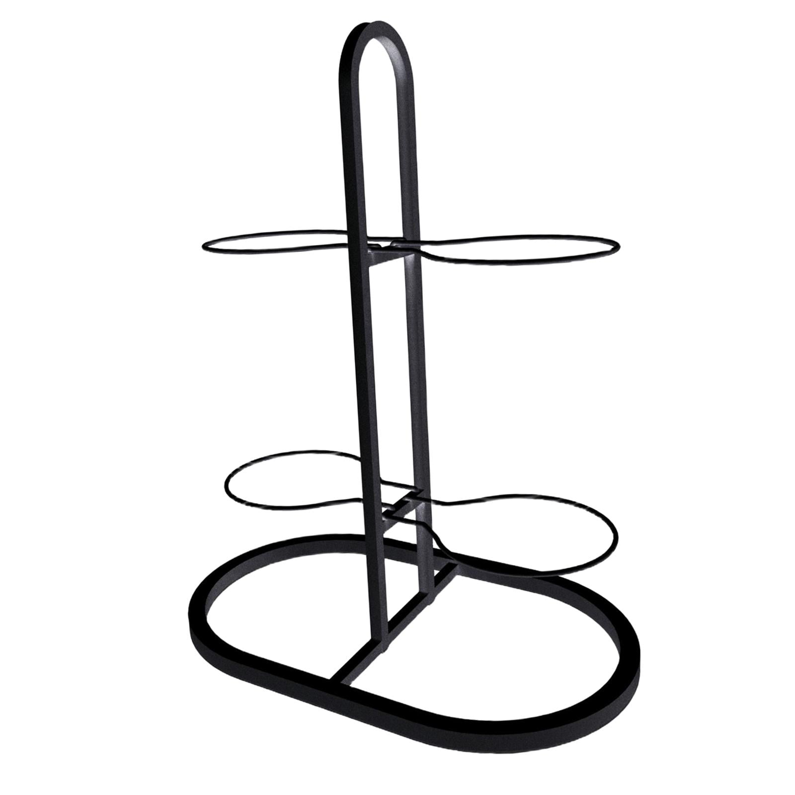 Magideal - Estante De Exhibición De Pelotas De Baloncesto, Soporte De Exhibición De Metal Versátil, Organizador De Equipo Deportivo Para Garaje Interior, Fútbol, 4 Niveles Negro