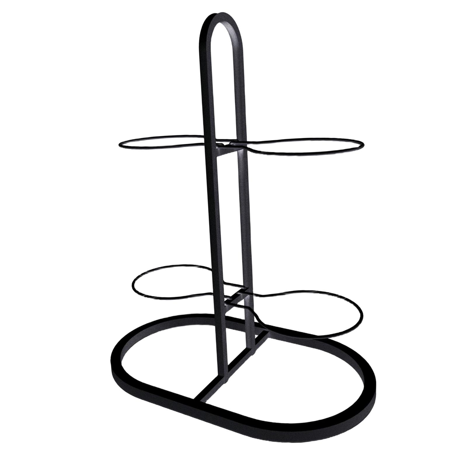 Magideal - Estante De Exhibición De Pelotas De Baloncesto, Soporte De Exhibición De Metal Versátil, Organizador De Equipo Deportivo Para Garaje Interior, Fútbol, 4 Niveles Negro