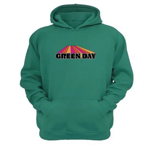 Genérico - Polerón Canguro Green Day Verde Aguamarina Talla M Unisex