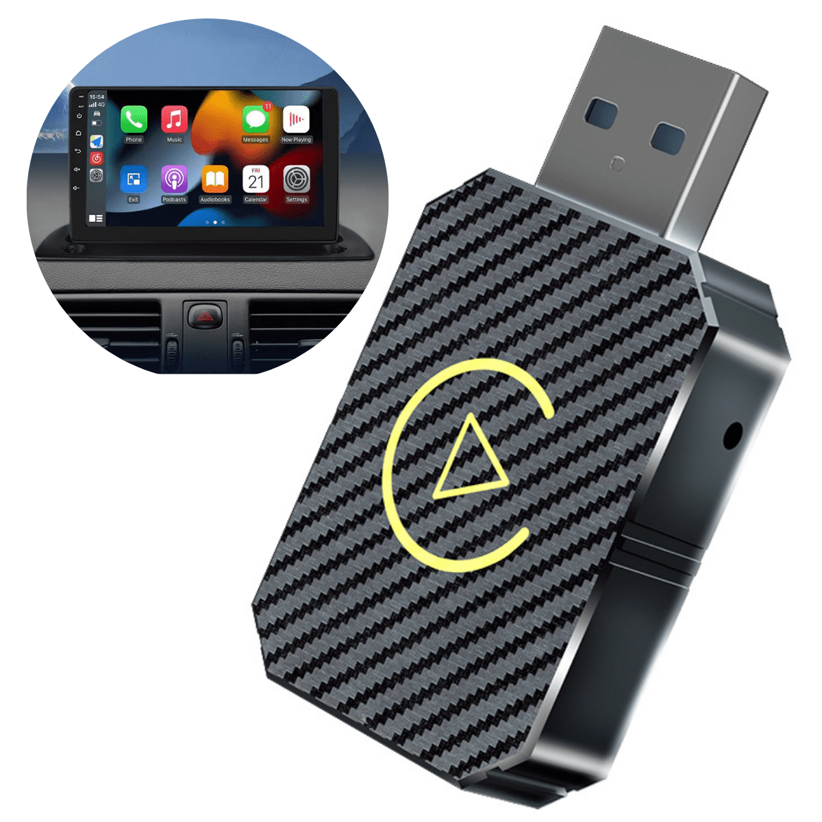 Genérica - Adaptador Carplay Android Auto Inalámbrico Universal