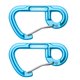 thumbnail image 2 of 2 piezas de aleación de aluminio llave hebilla broche de resorte clip gancho mosquetón llavero azul, 2 of 5