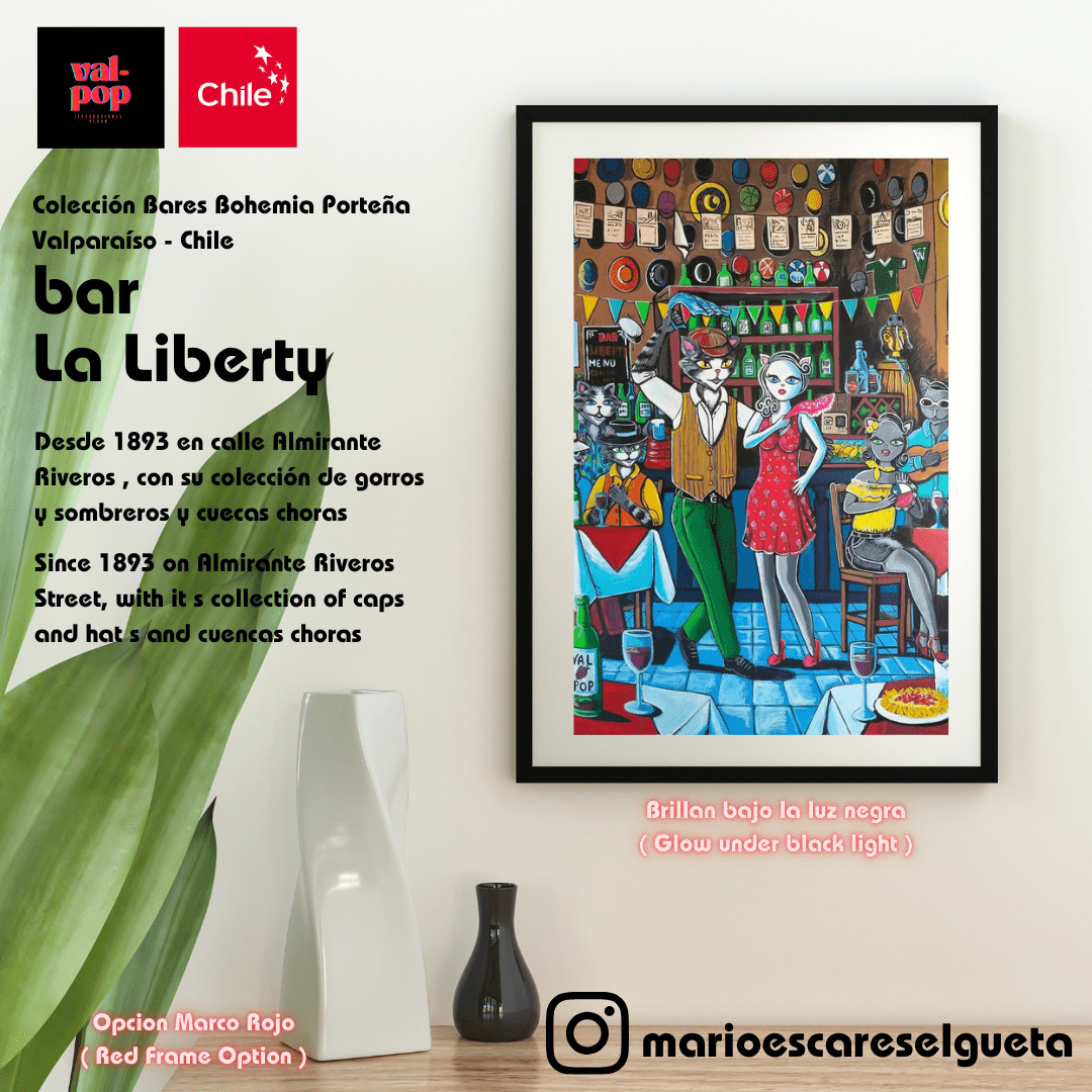Val-pop Ilustraciones - Colección Bares Bohemia Porteña : Bar Liberty