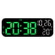 thumbnail image 2 of Reloj Despertador Digital Dst Moderno Reloj De Mesa Para Oficina Mesita De Noche Sala De Estar Negro Verde, 2 of 3
