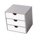 thumbnail image 1 of 1:12 Armario Para Casa De Muñecas Decoración Para Casa De Muñecas Archivador De Escritorio En Miniatura Cajón Gris Y Blanco, 1 of 5