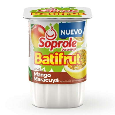 Yoghurt Batido Batifrut Trozos De Mango Maracuya 165 G Soprole