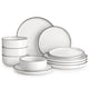 thumbnail image 1 of Juego de vajilla MALACASA Luna de porcelana blanca de 12 piezas, 1 of 9