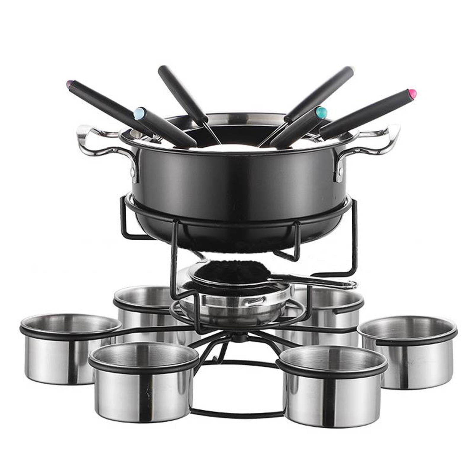 Magideal - Juego De Ollas Para Fondue, Calentador De Mantequillas De Acero Inoxidable, Multifunción, Portátil, Para El Hogar, Para Fiestas, Vacaciones, Bodas Al B