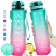thumbnail image 1 of Botella de agua ZOMAKE de 950 ml con frases motivacionales y filtro antiderrames, 1 of 8