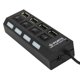 thumbnail image 3 of Hub De Cargador Múltiple USB 2.0 De 4 Puertos + Adaptador De Alta Velocidad Interruptor De Encendido / Apagado PC Negro, 3 of 5